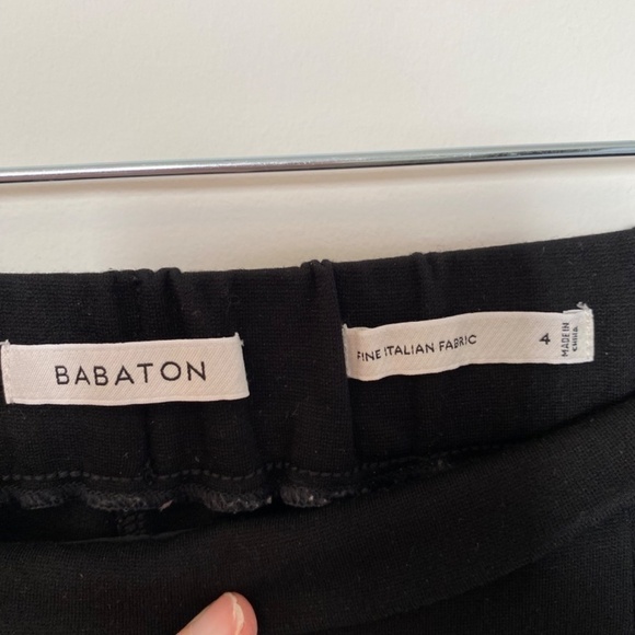 ARITZIA Babaton Cohen Cropped Mid-Rise Pleated Trouser Pants, Black, Size 4 - Picture 12 of 16